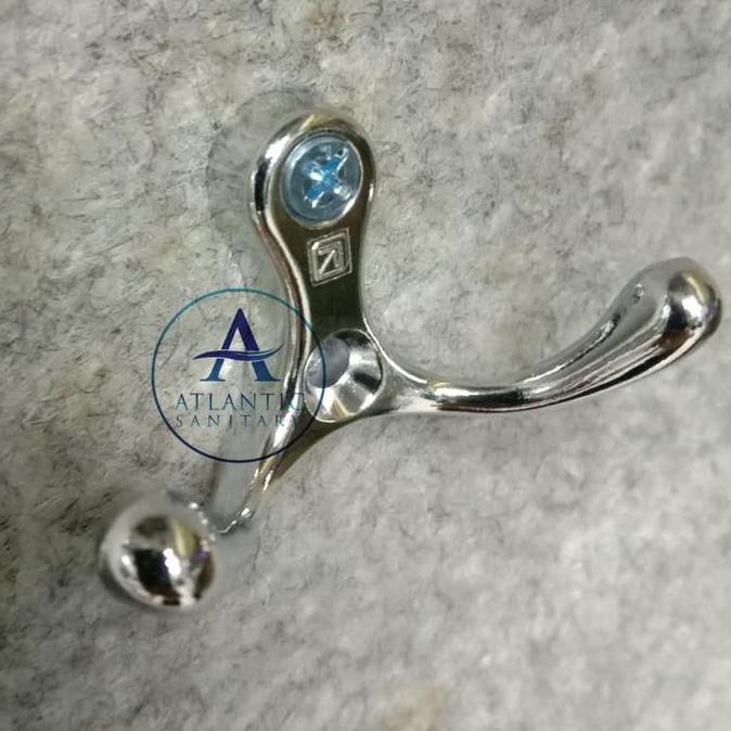 gantungan / double hook / kapstok stainless crom