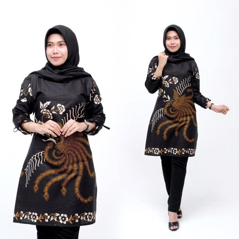 Atasan Batik Wanita Jumbo Ld 130 / Tunik Jumbo Ld 130 Terbaru 2022 / Batik Tunik / Atasan Tunik / Ba