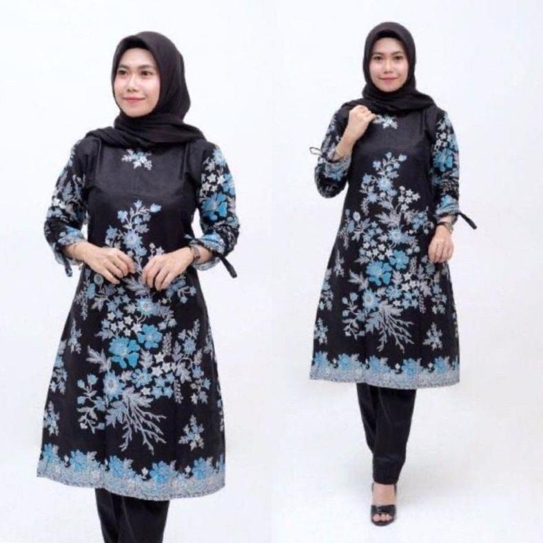 Atasan Batik Wanita Jumbo Ld 130 / Tunik Jumbo Ld 130 Terbaru 2022 / Batik Tunik / Atasan Tunik / Ba