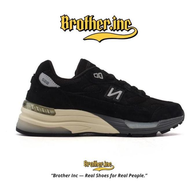 Termurah / Hot Sale Brother Inc Sepatu Olahraga Nb 992 Black Grey White Sneakers Pria Wanita Nyaman 
