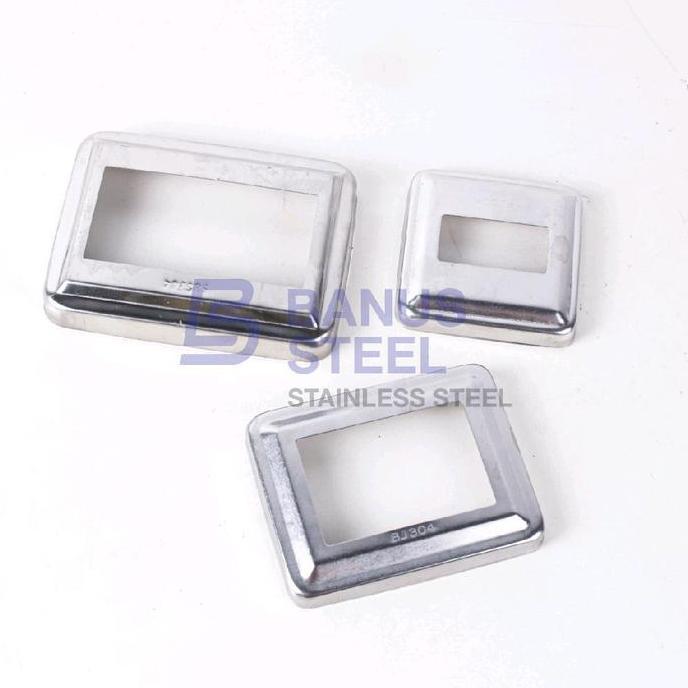 Ring hollow stainless 304 kotak 3 cm x 6 cm / 30 x 60 mm penutup pipa