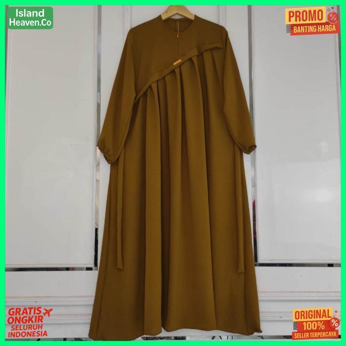 New Elif Dress - Gamis Jumbo Polos Ld 130Cm Soft Crinkle Airflow Premium