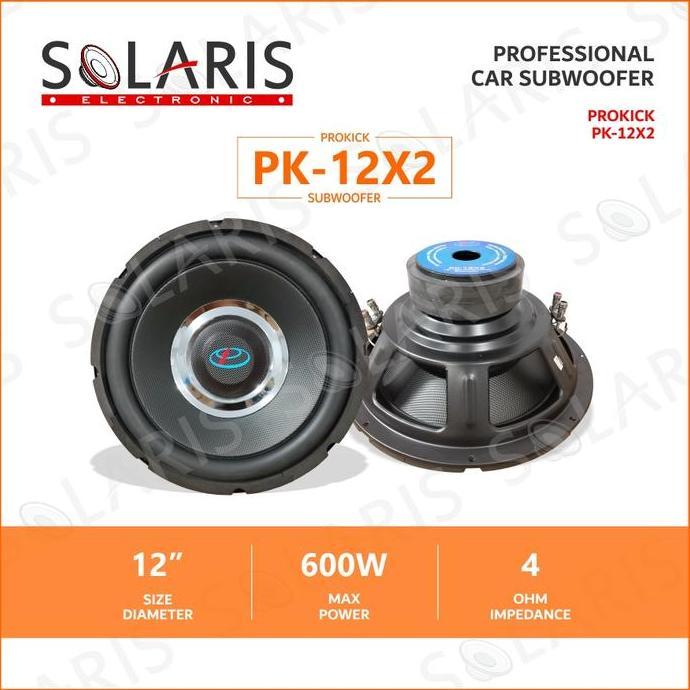 Murah Subwoofer 12 Inch 600W Double Magnet Double Coil Prokick Pk-12X2 Car