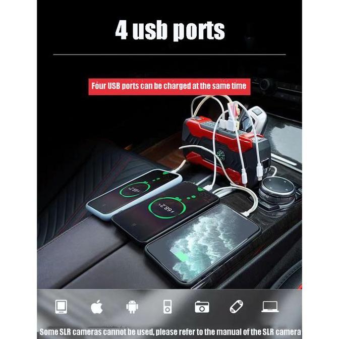 Promo Powerbank Jumper Aki Mobil Power Bank Jamper Led Mulai Darurat Portabel Starter Cadangan Daya 
