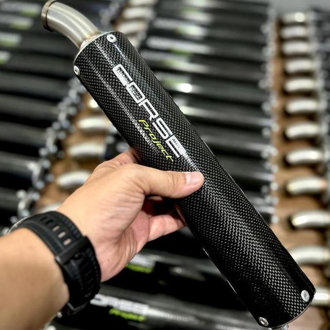 Grosir Silencer Knalpot 2Tak 2 Tak 2T Corse Project Plain Carbon Universal