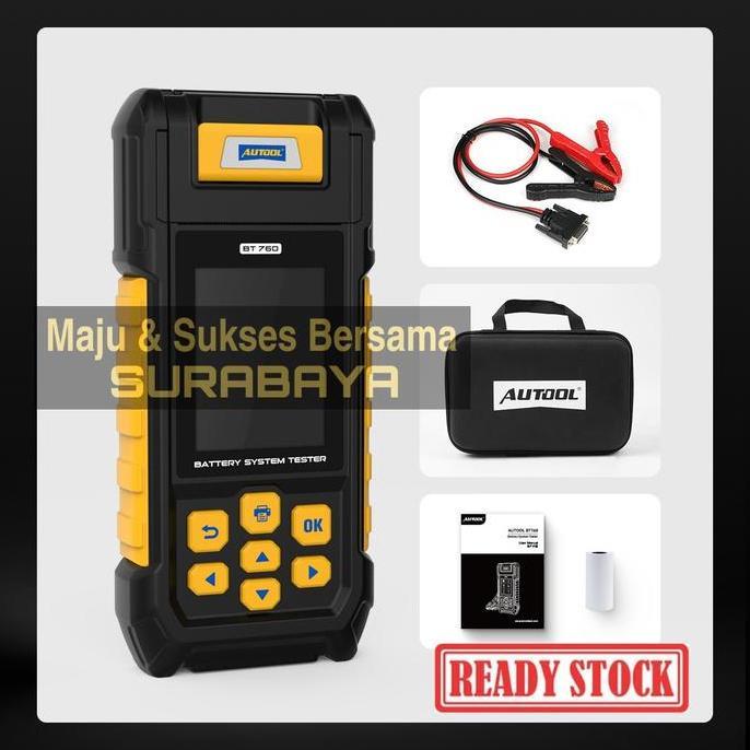 Grosir Autool Bt760 Bt-760 6-30V Battery Tester Analyzer Baterai Aki Printer