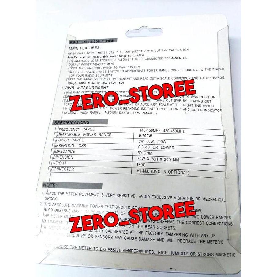 Grosir Nissei Rs-40 Swr Antena Power Meter Radio Vhf Uhf Nisei Rs40 Rs 40 Swr