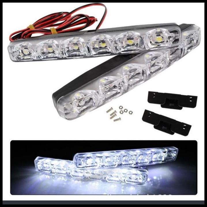 TERLARIS LAMPU MOBIL LAMPU DRL 6 LED MATA PUTIH MOBIL ALL NEW AVANZA VELOZ 2019 