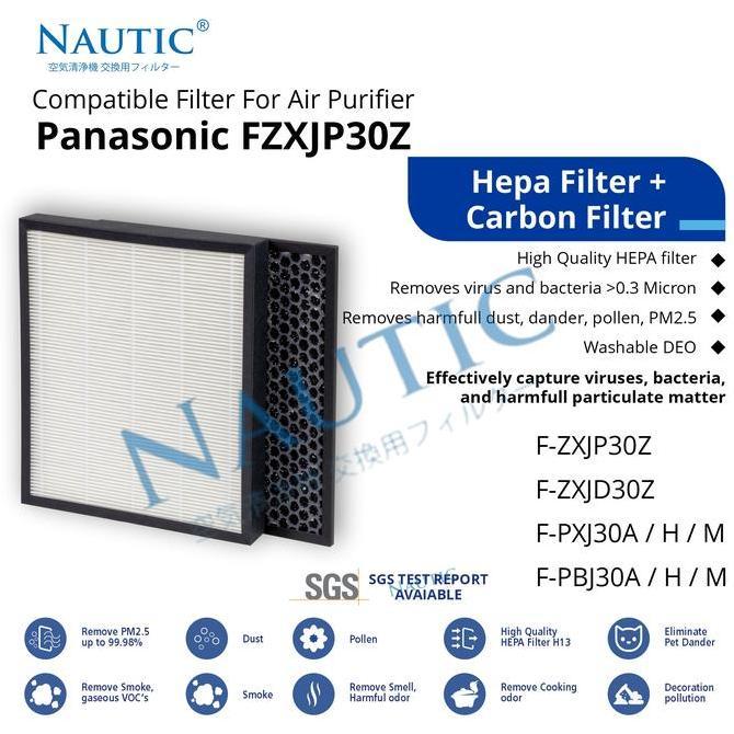 Hepa Filter Panasonic ZXJP30 ZXJD30 F PXJ30A + Carbon Filter
