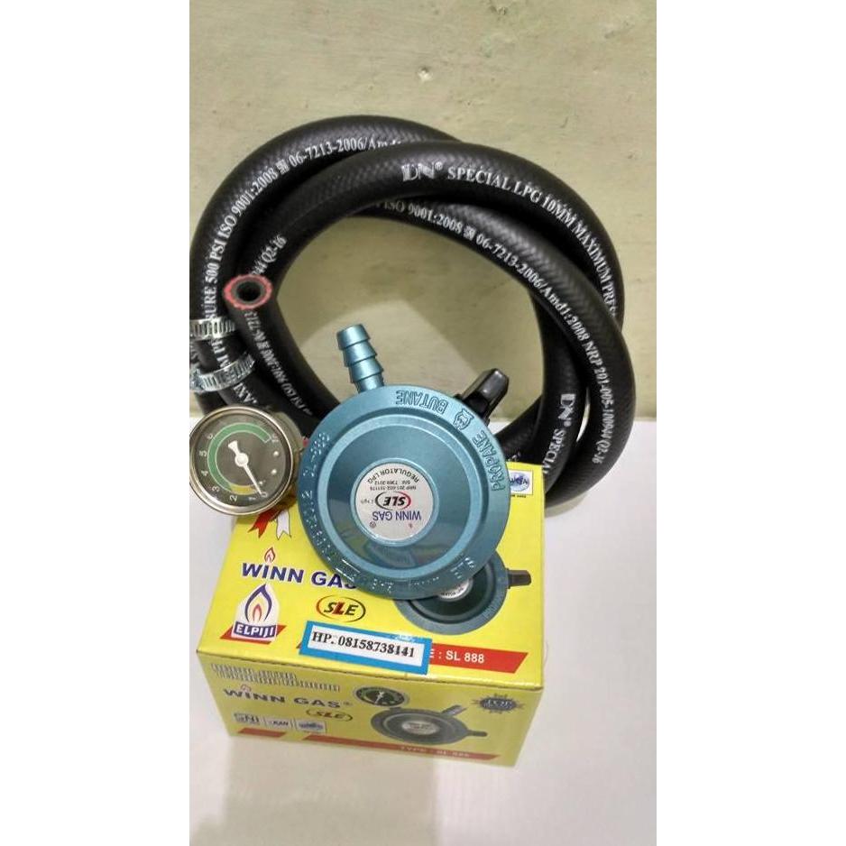 Regulator Matic Anti Meledak WINN GAS SLE 888 M Selang LPG PSI