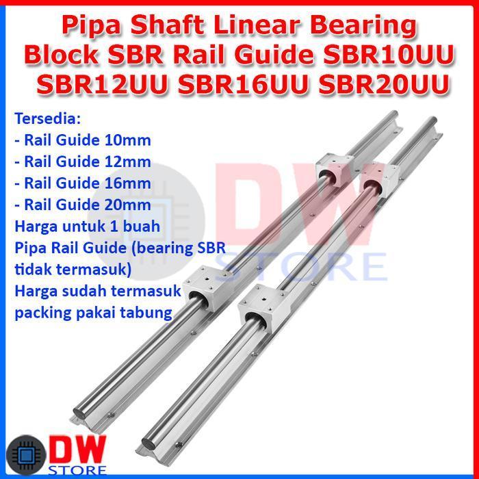 Pipa Shaft Rail Guide SBR Linear Bearing Block SBR10 SBR12 SBR16 SBR20