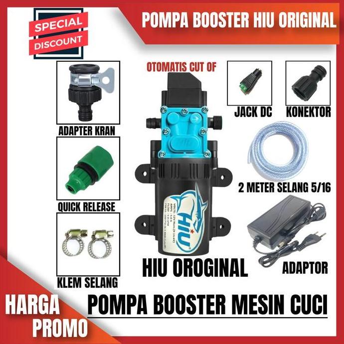 Pompa Booster pendorong air mesin cuci otomatis Pompa Dc Hiu 100Psi