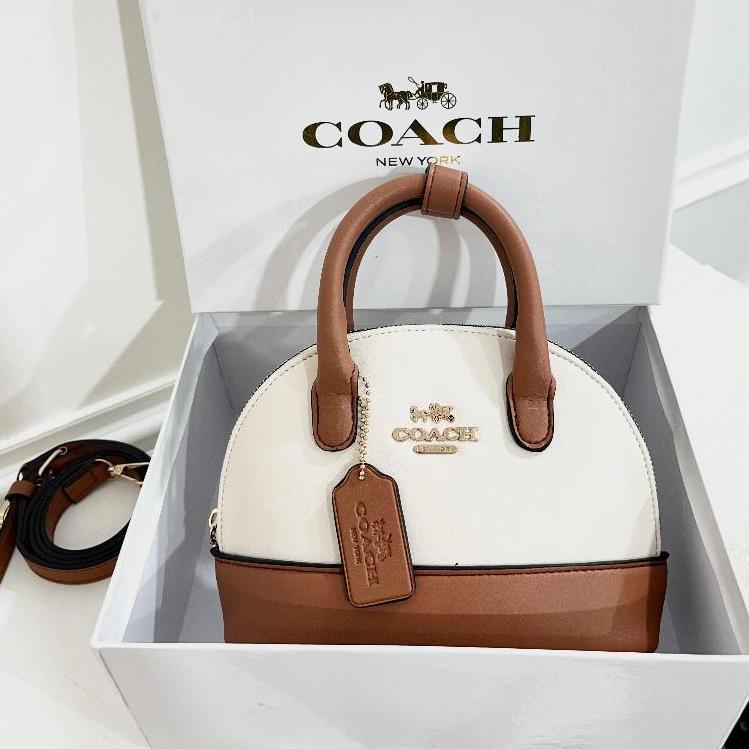 HOT PRODUCT C0achh Tas Selempang Wanita 2 Tali Bahan Kulit AlmaBag Mini Look Import Fashion Free Cov