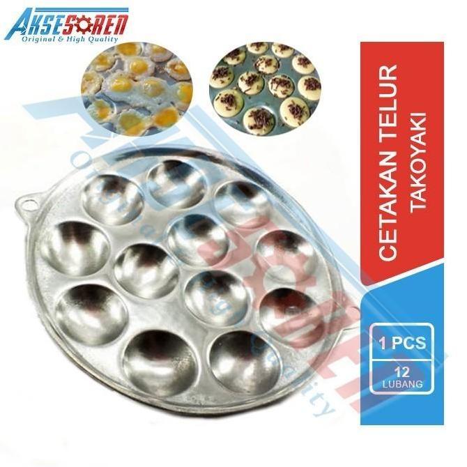 Murah Cetakan Telur Puyuh [12 Lubang] / Wajan Takoyaki / Penggorengan Telor