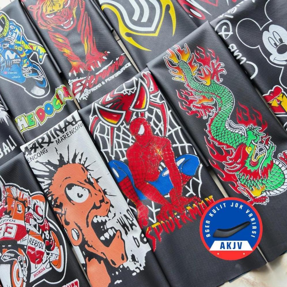 Gratong Kulit Jok Motor Sablon Gambar Besar Supra Revo Jupiter Beat Mio Scoopy