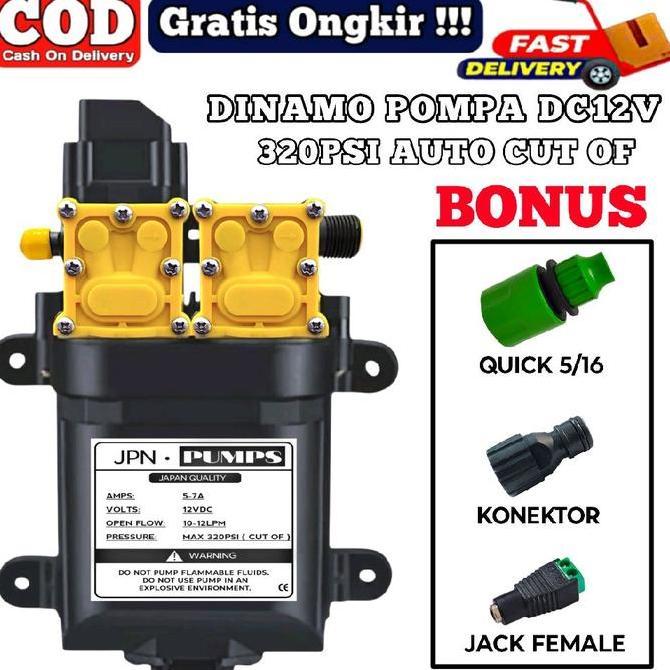 Grosir Dinamo Pompa Dc 12V 320 Psi 10 Lpm / Pompa Air Dc 12V High Pressure / Dinamo Pompa Air