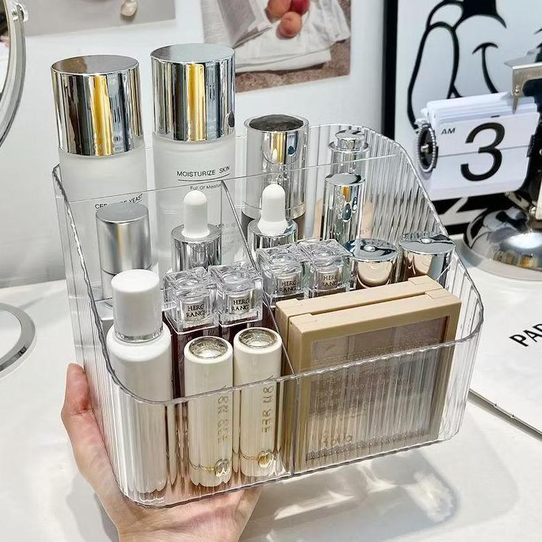 exclusive organizer kosmetik rak make up transparan / tempat remote ac tv hp desk storage / rak seka