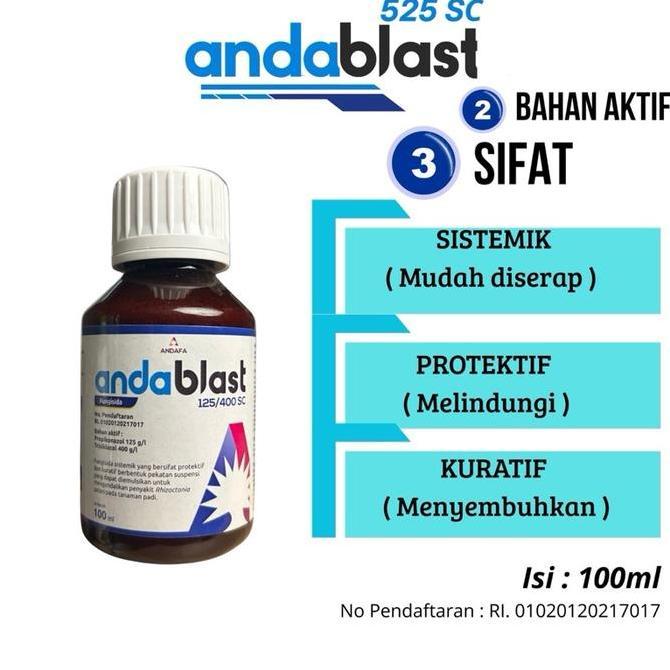 FUNGISIDA ANDABLAST 525SC - 100ML Untuk Tanaman Padi & Jagung Perlindungan Sistemik Protektif Kurati