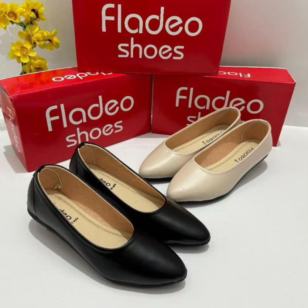 NEW ARRIVAL Fladeo Flatshoes Wanita Hitam Elegan - Sepatu kerja Formal | Sepatu Kantor | Sepatu Wani