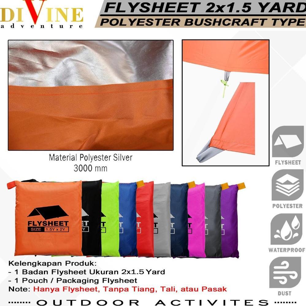 BEST SELLER Flysheet tenda 200 x 150 Waterproof Camping Atap tenda Outdoor Kanopi Tenda flysheet tah