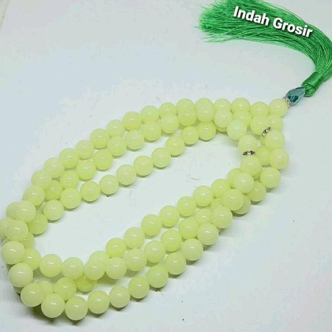 BATU POSFOR POSPOR Hijau Bercahaya Tasbih 10mm 99Butir ASLI Batu Fosfor Hijau