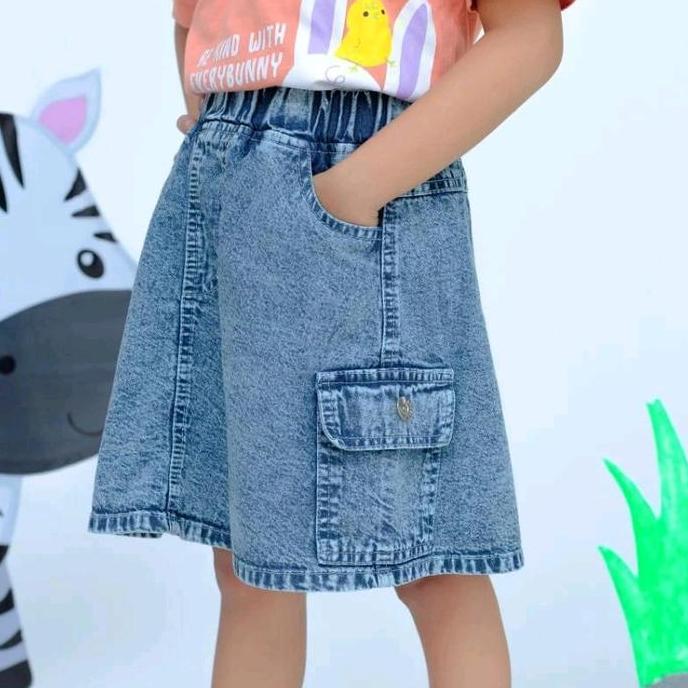 rok jeans pendek cargo anak rok cargo rok jeans anak perempuan bawahan anak rok pendek anak Fashion