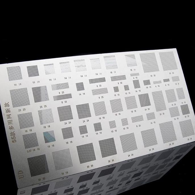 LYNVIOND 4 Buah/set Cetakan Universal IC Plat Amaoe BGA / Stencil Plat BGA Universal Amaoe