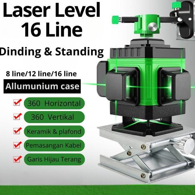 CHIYAQU Laser Level 4D 16Line/12Line/8line 360 Auto self leveling Penggaris laser level