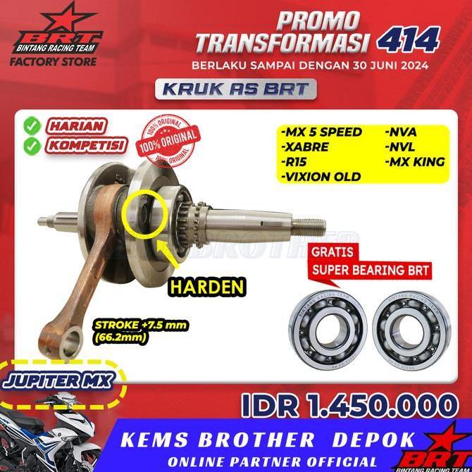 ZISIMAHE BRT ORIGINAL KRUK AS BRT JUPITER MX GRATIS SUPER BEARING BRT