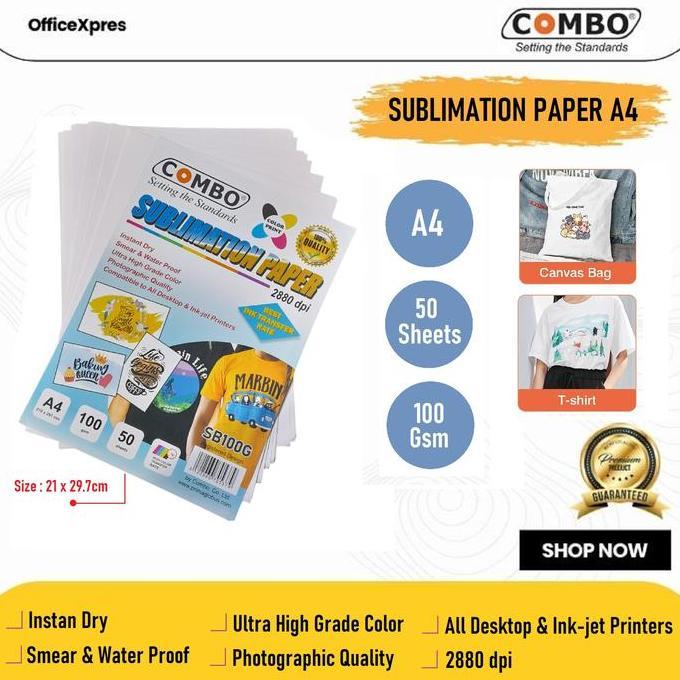 DERADUAJI Kertas Sublim A4 / Sublimation Paper / Kertas Sablon / Transfer Paper