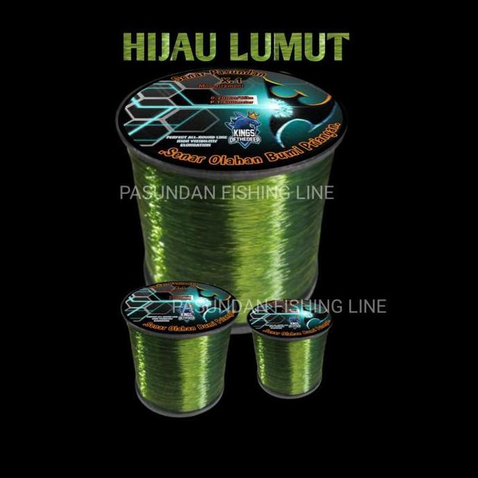 PASUNDAN FISHING LINE WARNA HIJAU LUMUT ROL BESAR SENAR PANCING ANTI KRITING GALATAMA GALAPUNGPANJAN