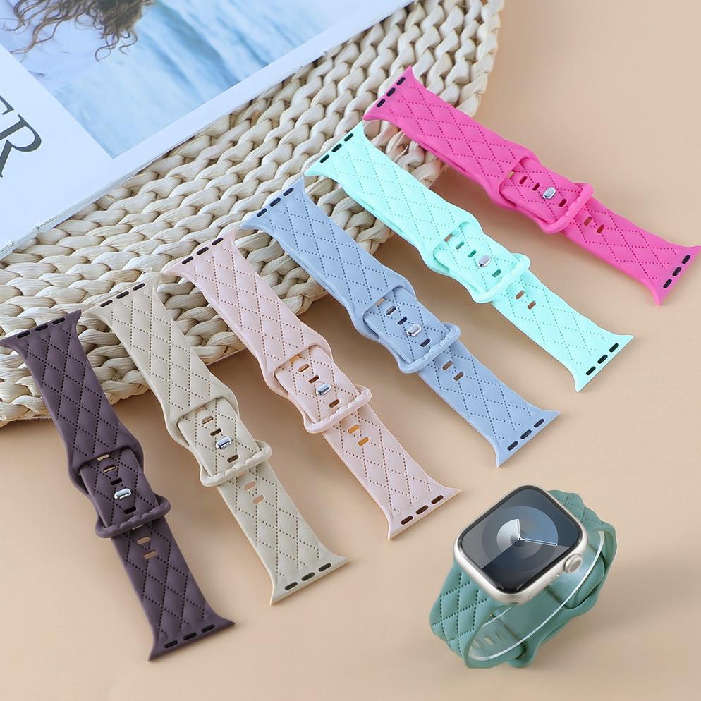 CUCI GUDANG Printing Strap for Iwatch Ultra 3 2/Ultra 49mm Series 11 10 9 8 7 45mm 41mm Silicone Spo