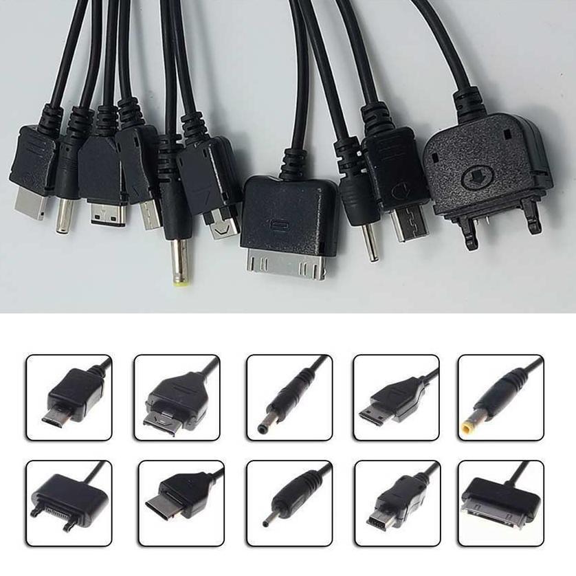 pengiriman cepat 10 in 1 Kabel Data Cumi USB / Kabel Charger Cumi Multifungsi USB 10in1 1Meter