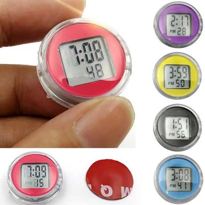 Pahseller_ - Jam Digital Motor Waterproof Mini IP64 Aksesori Stang Dashboard