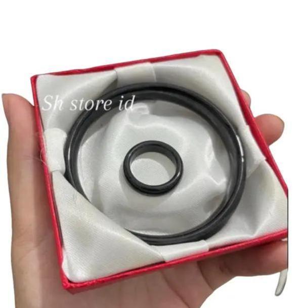 Set Perhiasan Gelang dan Cincin Kesehatan Batu Asli untuk Pria dan Wanita - Giok Perhiasan