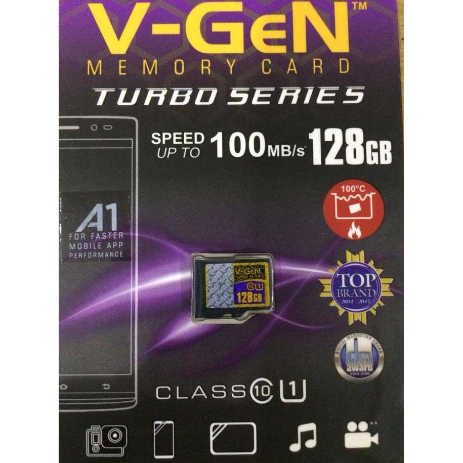 MEMORY MICROSD V-GEN 128GB CLASS 10 TURBO ORIGINAL DAN TERPERCAYA