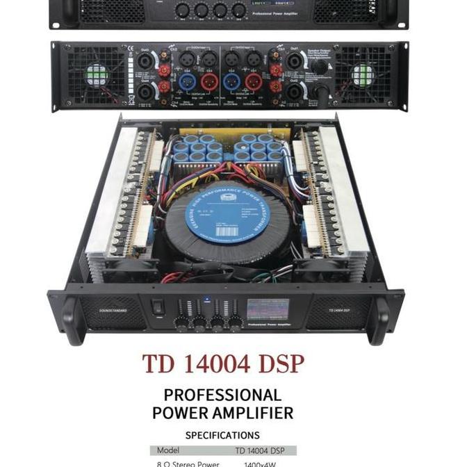POWER AMPLIFIER SOUNDSTANDARD TD14004 DSP TD 14004 DSP 4CH 4X1400 WATT SOUNDSTANDAR