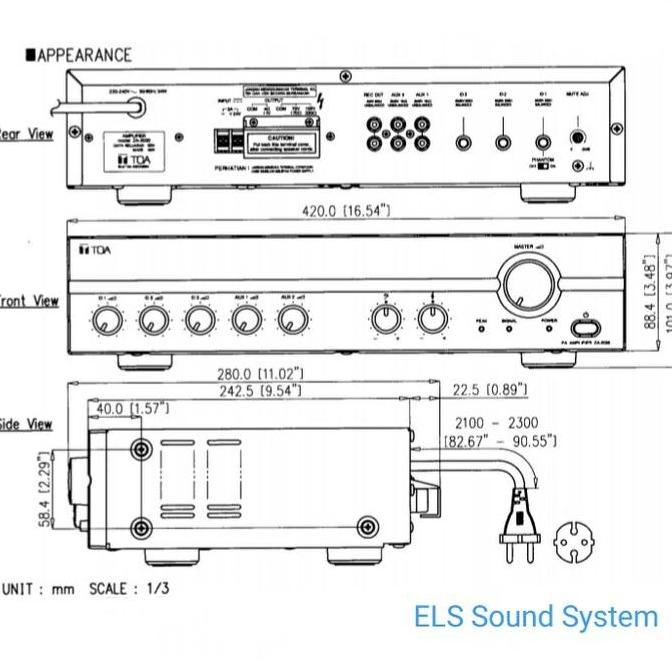 Power Mixer Amplifier Toa ZA-2030 ZA2030 Ampli Toa 30w 30 watt