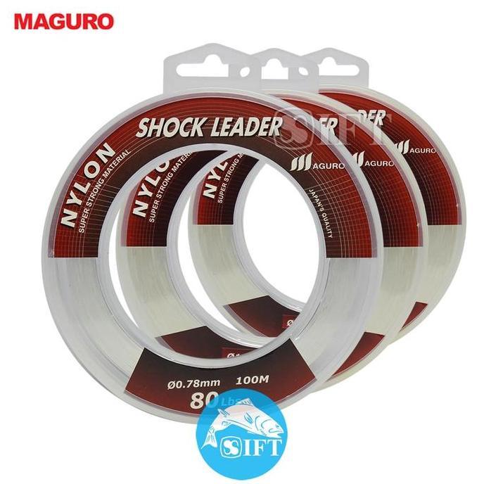 Senar MAGURO NYLON SHOCK LEADER 100M | Benang tali pancing nilon IFT terlaris