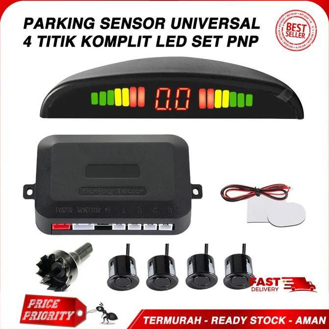 Parking Sensor 4 Titik / Sensor Parkir Mobil 4 Titik Lengkap Indicator