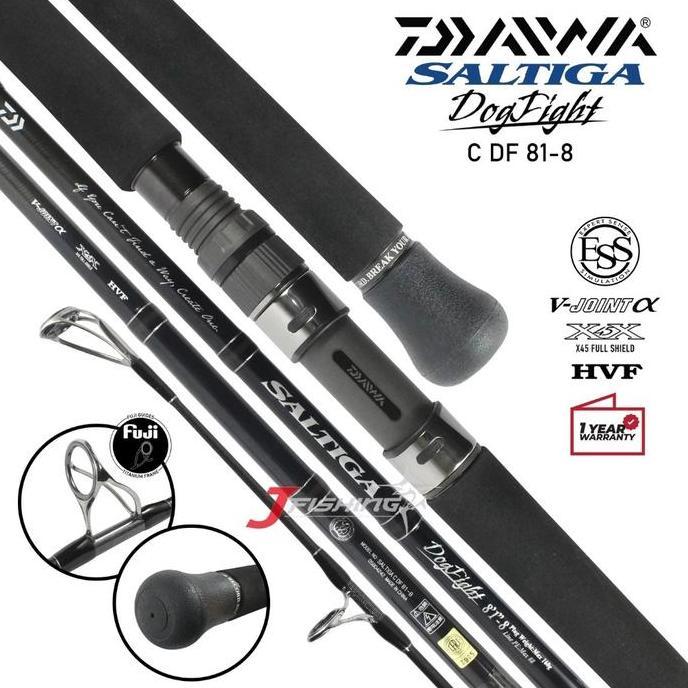 Joran DAIWA SALTIGA C DOGFIGHT 25 | DF 76-10 DF 84-6 DF 81-8 | PE 6 - PE 10 | Popping | Resmi