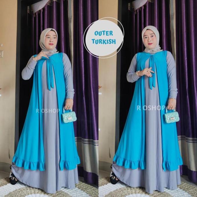 [Po Bkn Berarti Tdk Ready Ya]Outer Cardigan Polos Rempel Bawah Long Cardy Jersey 39 Warna Hitam Navy