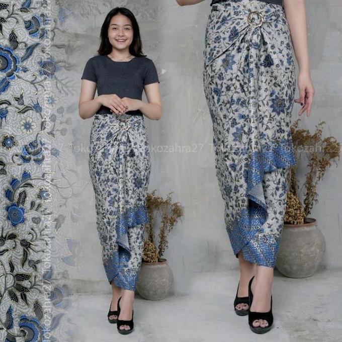 Hadirpopuler- Outfit Rok Lilit / Rok Batik  Ring  Wanita  Bawahan  Kebaya  Serut  Kondangan Panjang 