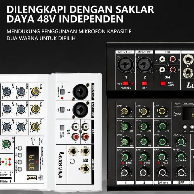 Audio mixer /Mixer 4 channel / KP4 Professional mixer mini/ Amplifier Bluetooth Mini mixer ashlley 6