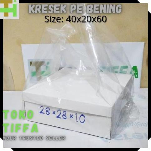 Newstockcik- Kresek Pe Bening 40X60 Tebal 05 Kantong Plastik