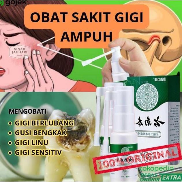 Cod,Bisa- Obat Sakit Gigi Berlubang Herbal Anak Dan Dewasa Obat Spray