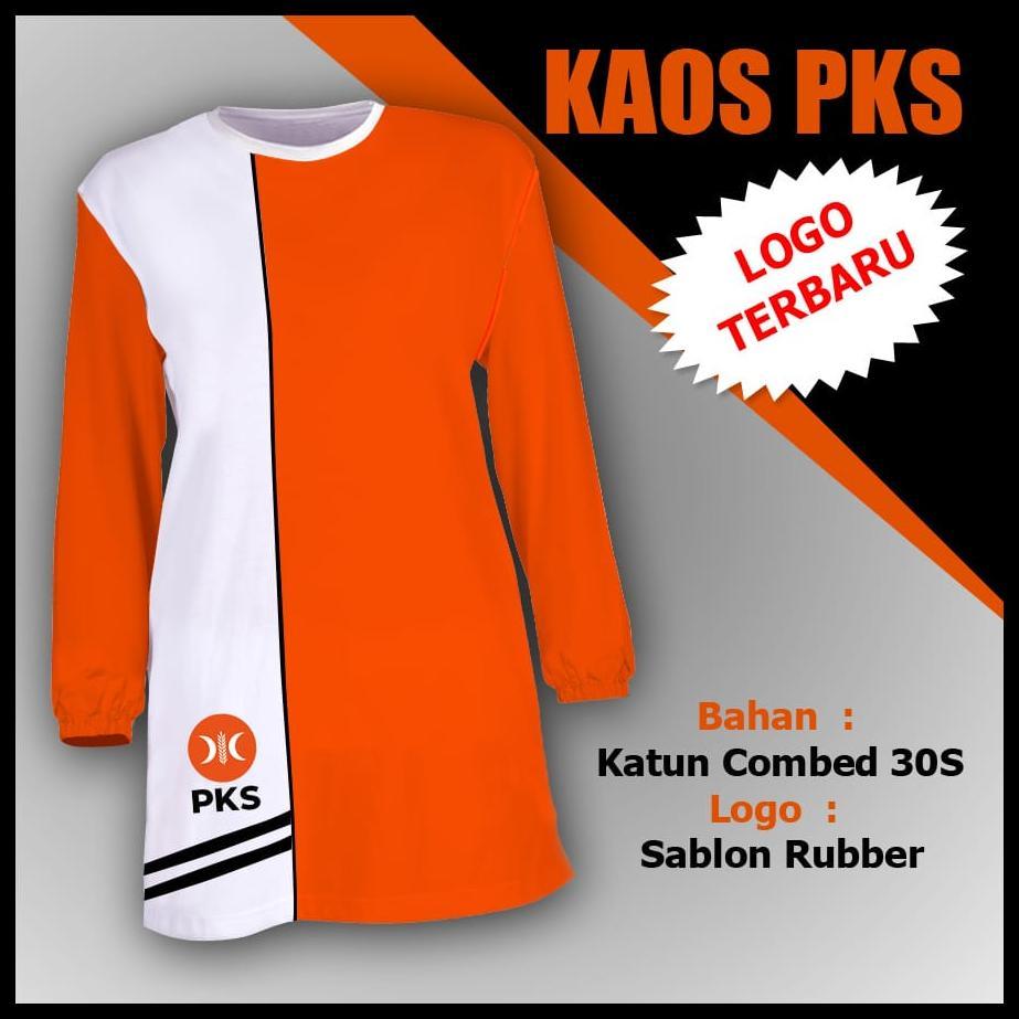 Kaos Pks Akhwat Tunik Orange Katun Combed 30S Original