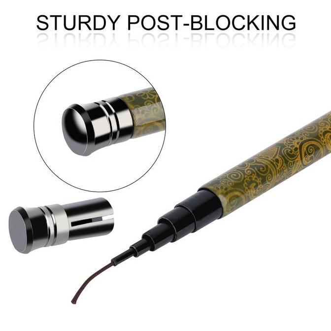Sougayilang Joran Pancing Teleskopik Serat Karbon 3.6M-5.4M Joran Pancing Aliran Portabel Kuning Mud