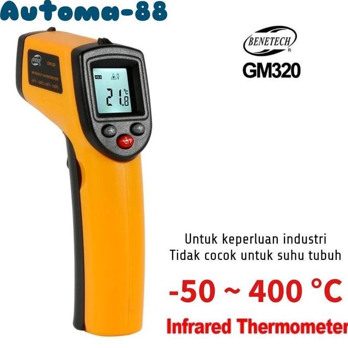 Benetech GM320 ORIGINAL Industrial Infrared Thermometer thermogun terlaris