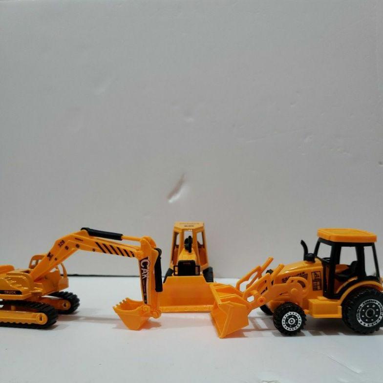 ORIGINAL CONTRUCTION CAR METAL-Mobil Bego Die cast Alat Berat Mainan Anak Dari Besi Constructuon Tru